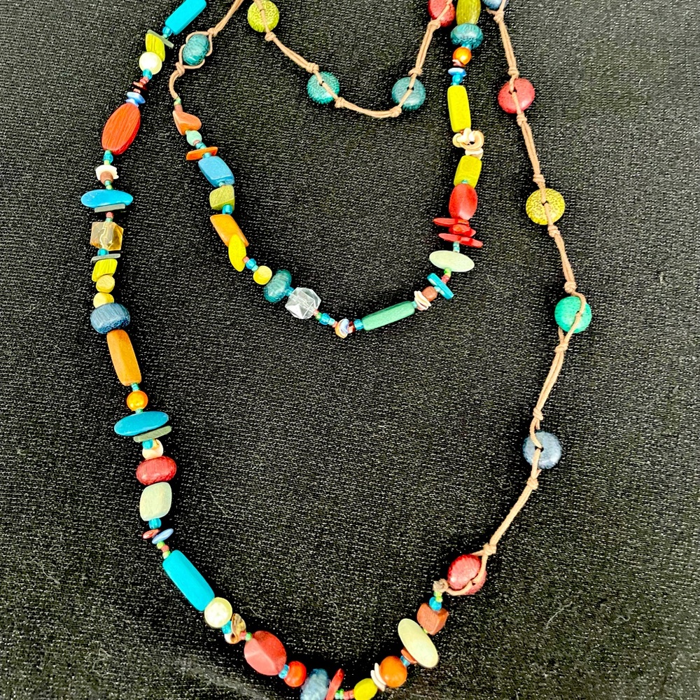 Colorful summer boho necklace